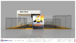 40x40 Island booth design by Exhibit-Rentals